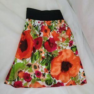 Orange & Red Poppy Skirt